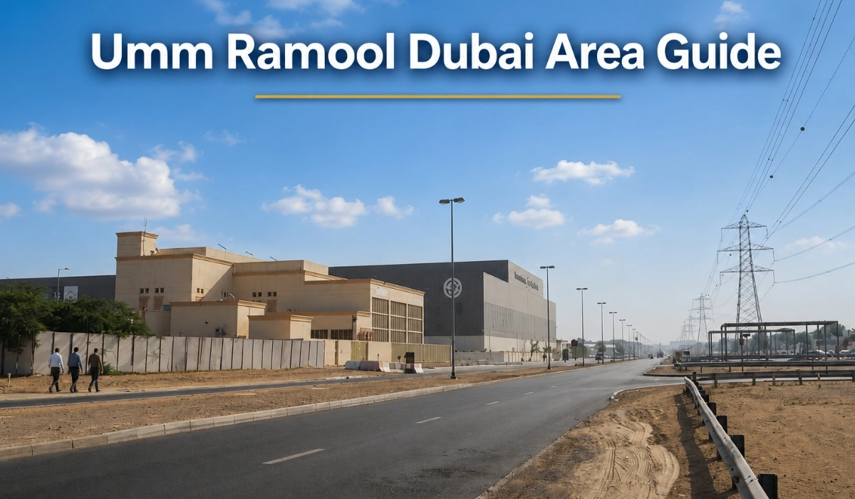 Overview of Umm Ramool Dubai area with street view and buildings